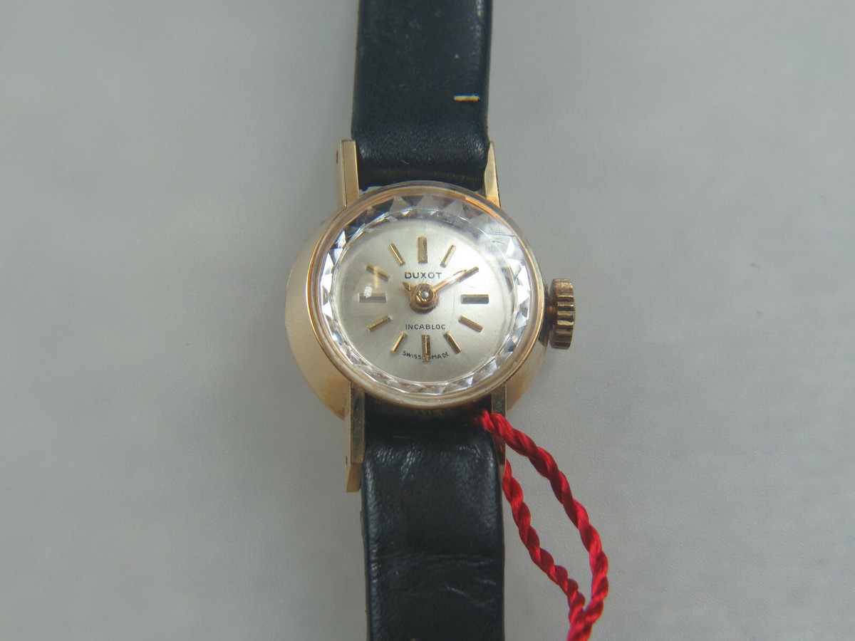 Solid Gold 14K 585 watch Uhr NOS Vintage SwissMade Duxot New very