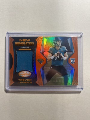 2021 Certified Trevor Lawrence New Generation Orange Mirror Rookie Jersey #/149