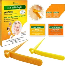 Ulensy 2 in 1 Skin Tag Remover Set Removal Kit Repair Patches SM-LG 2mm-8mm