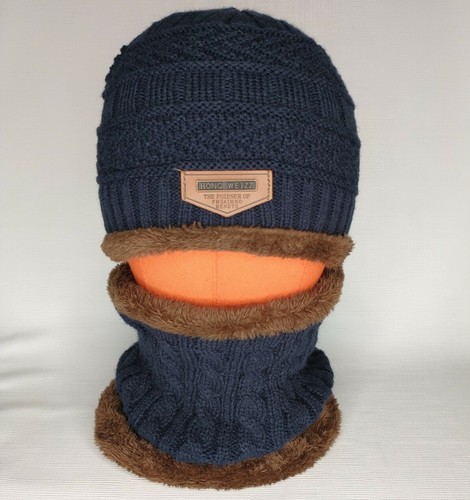 Hong Weizz The Poiener Of Fhsaihno Rendts Kids lined Hat And Neck Warmer Set New