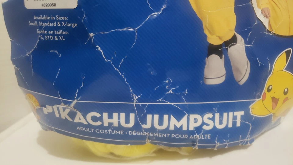 Rubie's Adulto Pokemon Pikachu Disfraz Mono Amarillo Unisex Vestido Talla 6-13 Foto 3 de 4