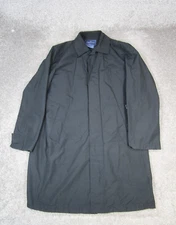 Facconable Jacket Mens Medium Black Cotton Blend Car Coat 