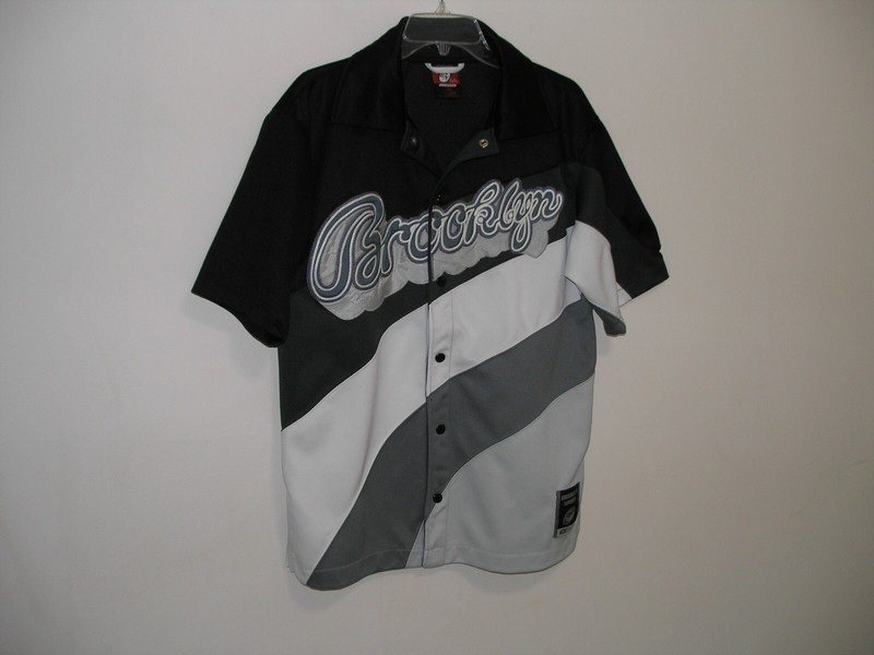 Brooklyn Xpress Shirt Men’s M Embroidered Snap Button Jersey Thick