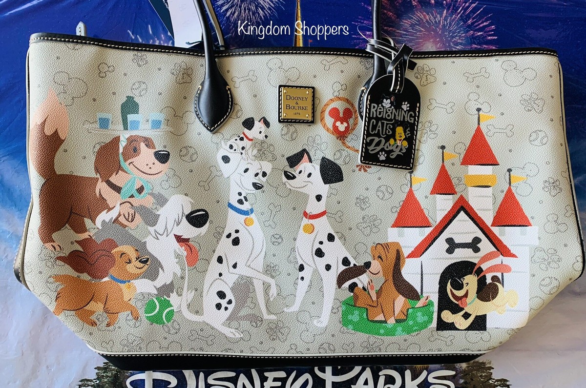 2020 Disney Parks Dooney & Bourke Reining Cats & Dogs Dog Pattern 