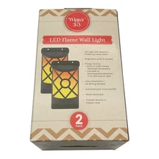 NIB LED Flame Solar Lights LED Waterproof Flickering Lamps for Outdoor Use