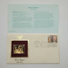 4 Opera Singers 22kt Gold Stamp First Day of Issue 32 Cent Sep 10, 1997. STP51