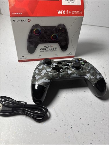 Gioteck WX4+ Switch Wireless RGB Controller Gaming - Camo | eBay UK