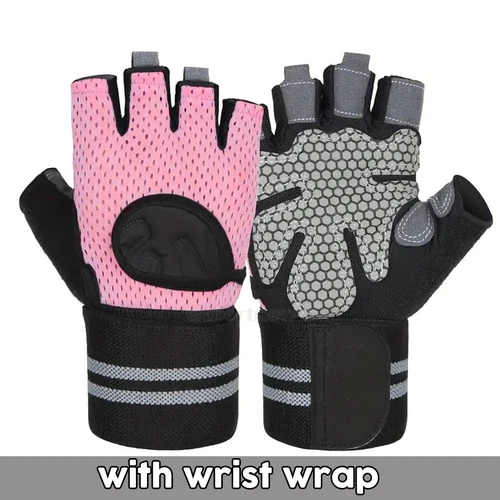 Fitness Gloves Weight Lifting Gym Workout Training Wrist Wrap Strap Men & Women - Picture 16 of 20