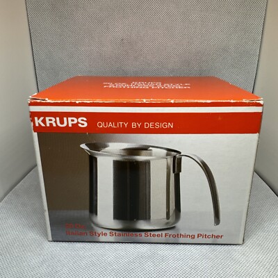 Krups Italian Style Frothing Pitcher - Stainless Steel 20 oz.   NIB
