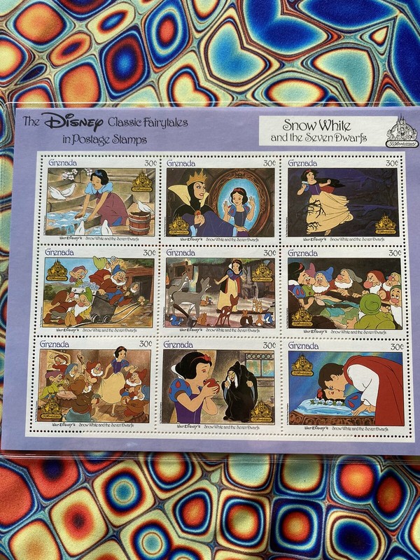 Disney Classic Fairytales Postage Stamps - Snow White and the Seven Dwarfs (COA)