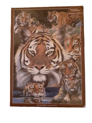 Otter House 1000 Teile Puzzle Feuer & Wassertiger Großkatzen Tiere Neu Versiegelt