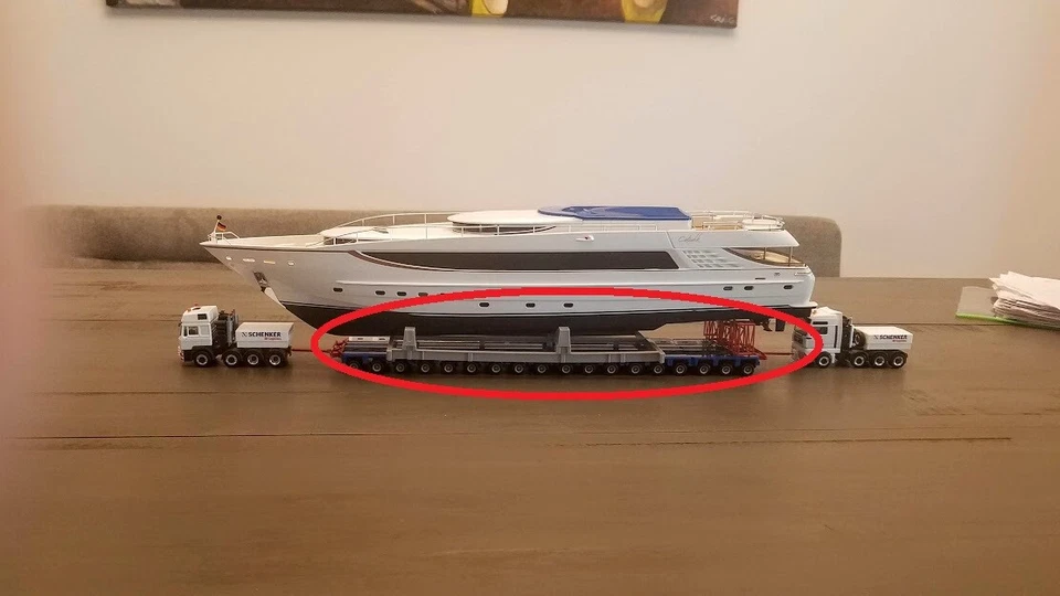 Herpa 052894 Heavy Transport Cradle for Catwalk Yacht Trailer 1:87 HO Scale - Image 2 of 2