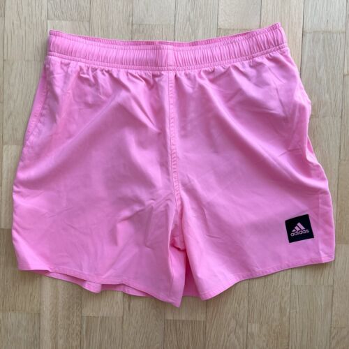 Adidas Herren Badehose Badeshorts Boxershorts Rosa Pink Solid CLX Gr. M NEU - Afbeelding 1 van 3