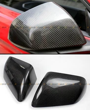 REAL CARBON FIBER SIDE MIRROR COVERS FOR 2015-2023 FORD MUSTANG W/O LED SIGNAL