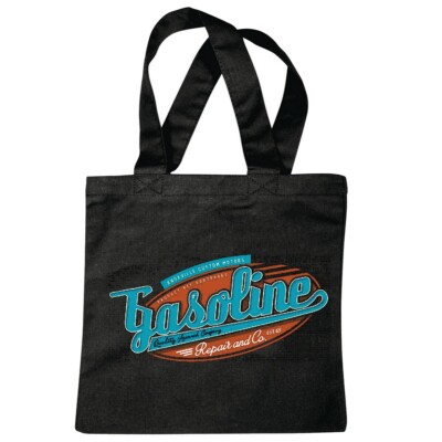 Tasche Beutel Baumwolltasche GASOLINE KNOXVILLE CUSTOM MOTORS HOT ROD US CAR MUS