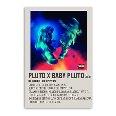 Pluto Poster Baby Pluto Music Album Cover Canvas Art Wall Painting Poster Print