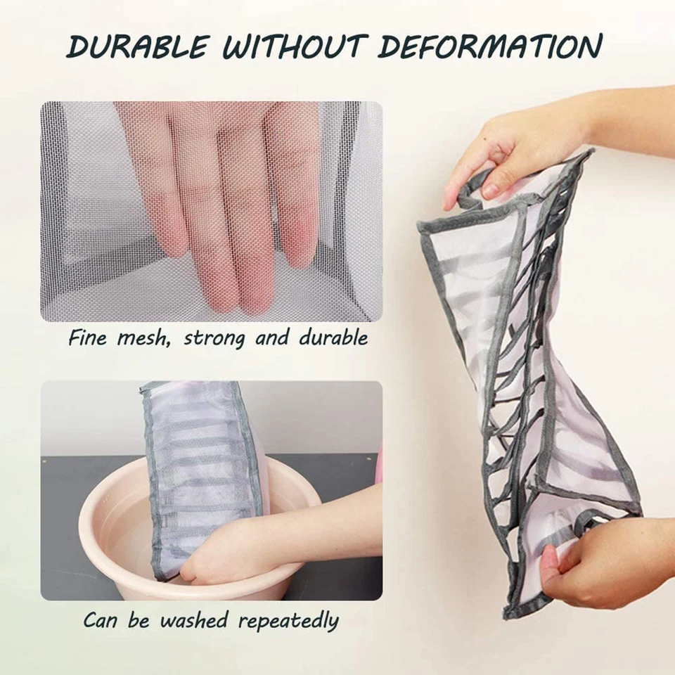 2Pack Foldable Drawer Organizer Closet Storage Box Clothes Underwear Bra Sock US - Image 4 of 4