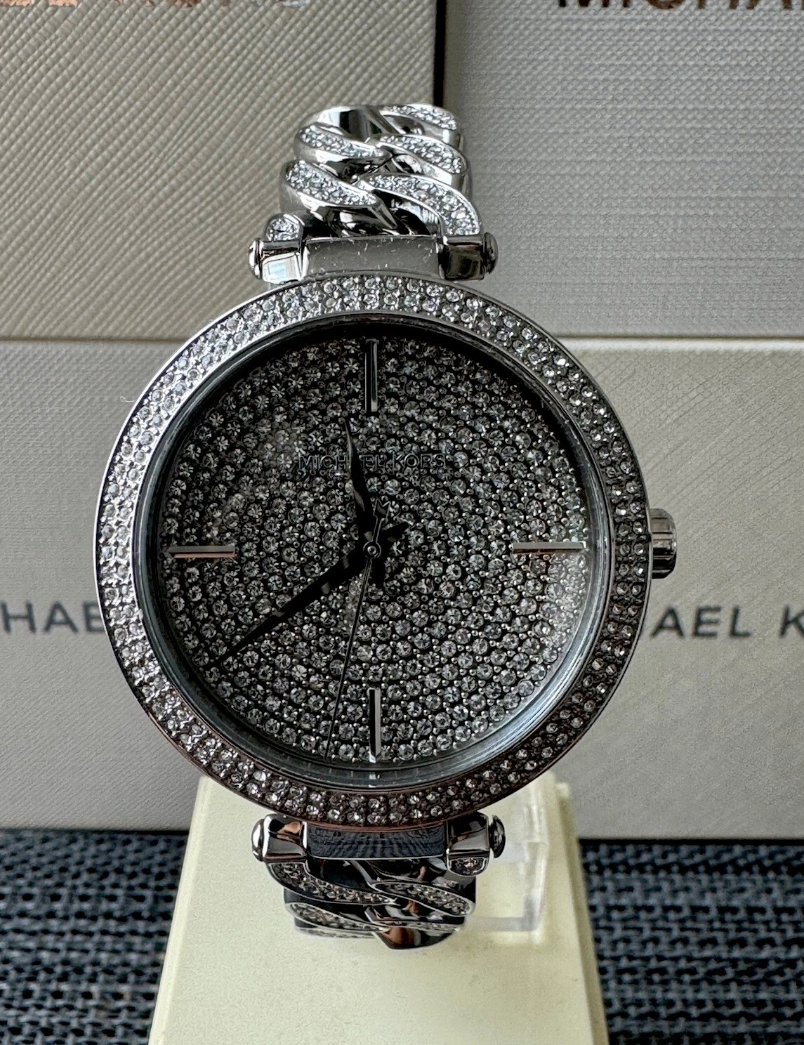Orologio Donna Michael Kors Catelyn Quarzo Cristallo Quadrante Glitz MK4675