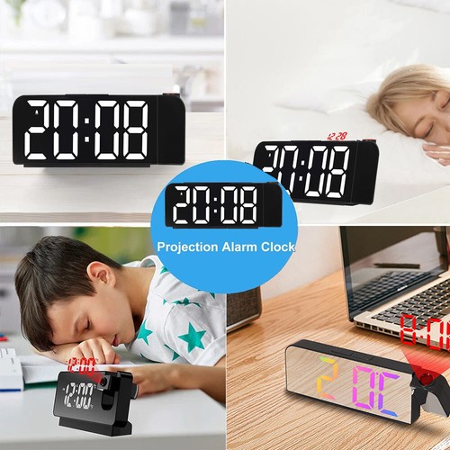 LED Large Digital Wall Desk Clock Desk Alarm Clock Temperature Date Week Display - Picture 17 of 19