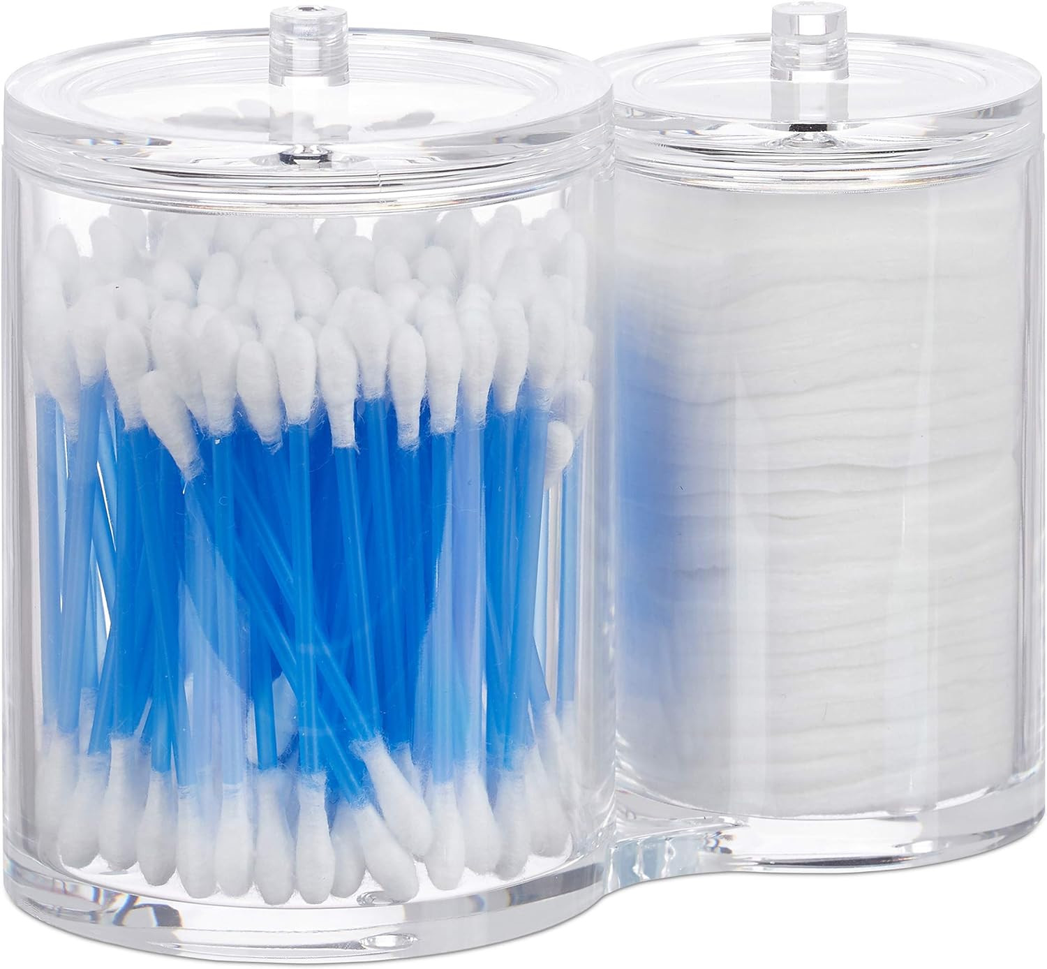 Porta Cotton Fioc e Dischetti: Organizer Bagno Doppio in Acrilico