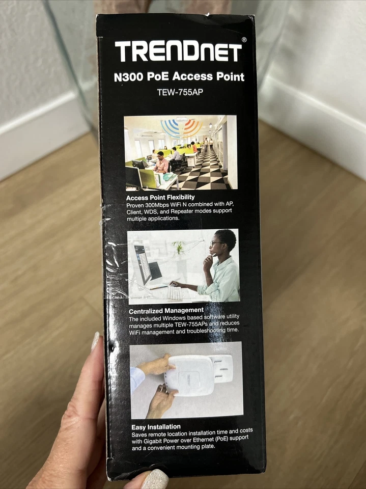 TRENDnet TEW-755AP N300 PoE Access Point with Software Controller v1.0R NEW - Image 4 of 4