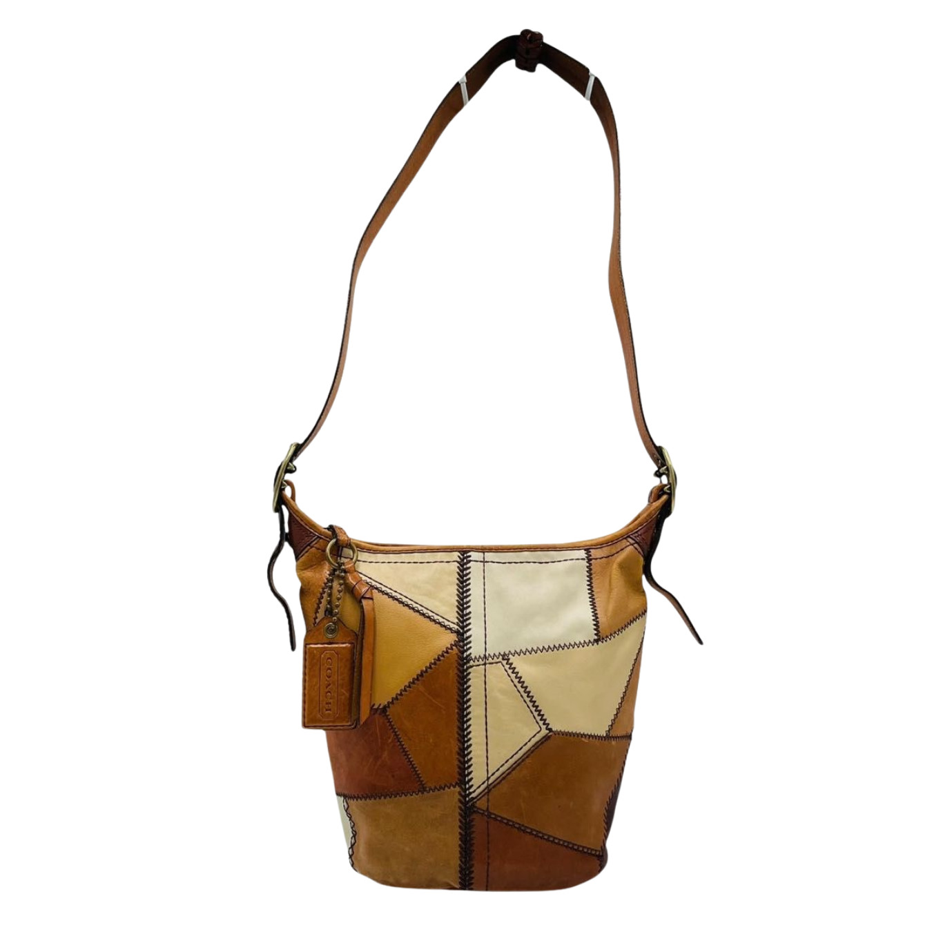 COACH Patchwork Bleecker Duffel Shoulder Bag Leat… - image 2