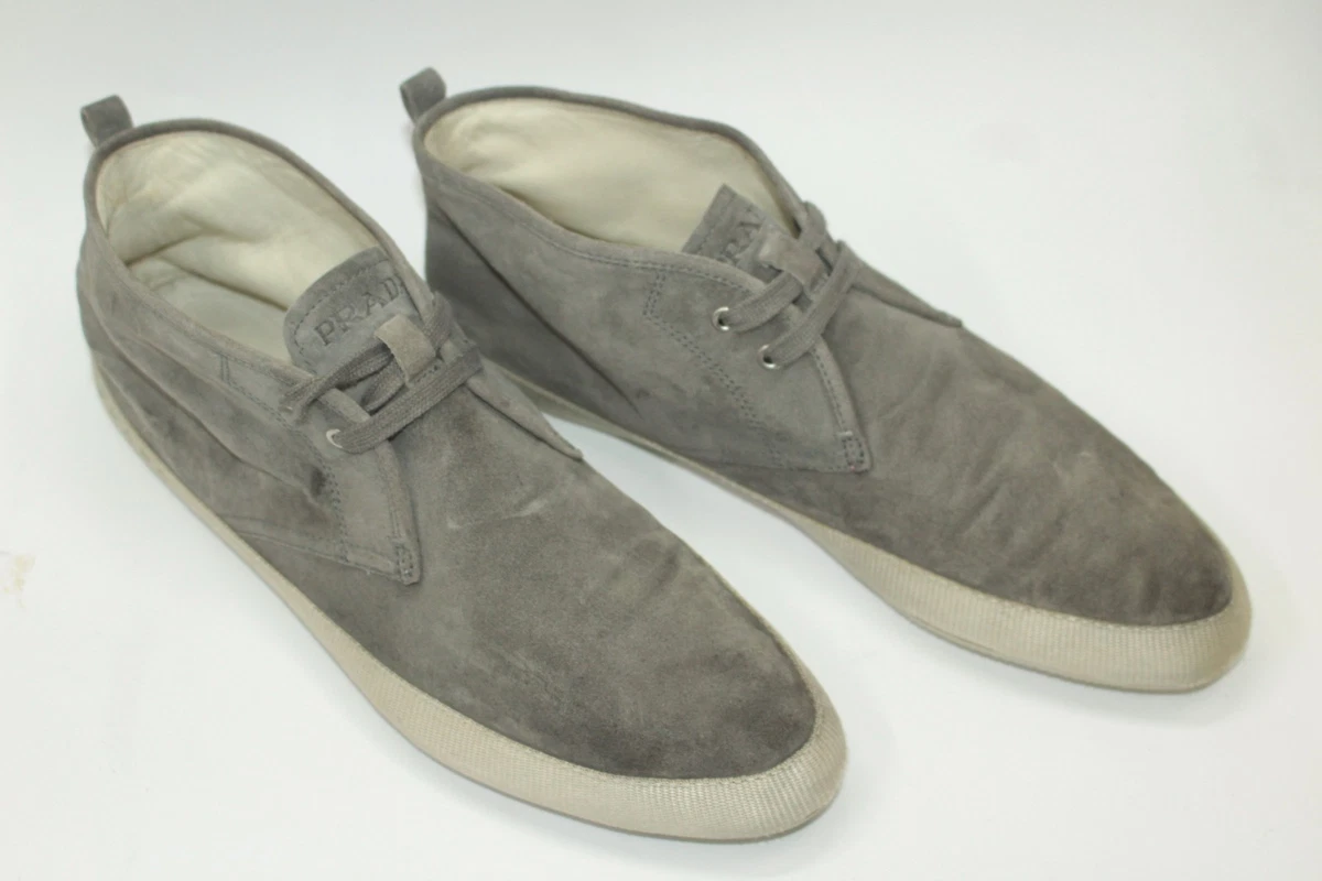 Prada Mens Olive Green Suede Chain Link Bit Loafers Made in Italy Size 6.5 5991 PRADA Suede Men main image 2