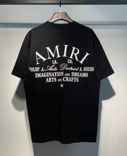 AMIRI Men's T-Shirt Black Short Sleeve Size XL