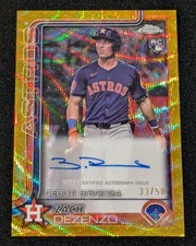 2025 Topps Chrome Zach Dezenzo ROOKIE AUTO GOLD WAVE /50 Refractor Astros RC