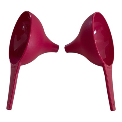 Tupperware Funnel Large Hershey Kiss Shape Set of 2 VTG NEW Red
