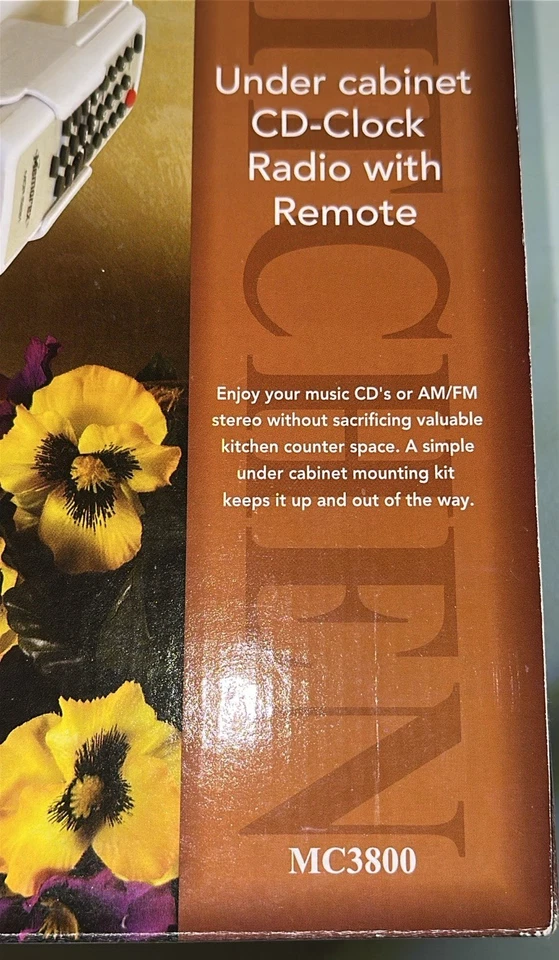 Radio CD/reloj debajo del gabinete Memorex con control remoto modelo #MC3800 (LEER) NUEVO Foto 4 de 4