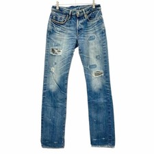 HYSTERIC GLAMOUR SP Machined Studded Window Denim Pants 0243AP17 Used MESC-0