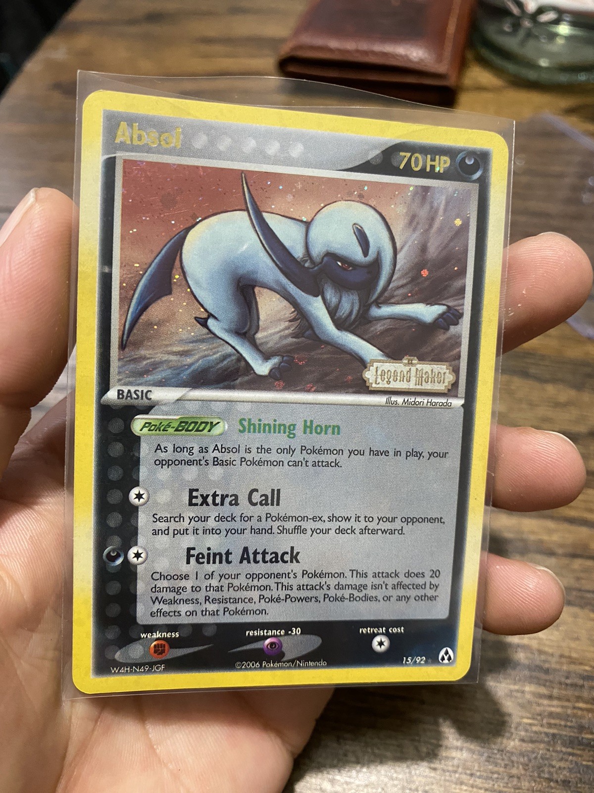Pokemon TCG Legend Maker Absol 15/92 Stamped Reverse Holo NM