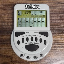 Big Mega Screen Solitaire 77803 Classic Electronic Handheld Game - Working