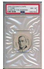 Ty Cobb 1909 Colgan's Chips Stars of the Diamond PSA 8 !