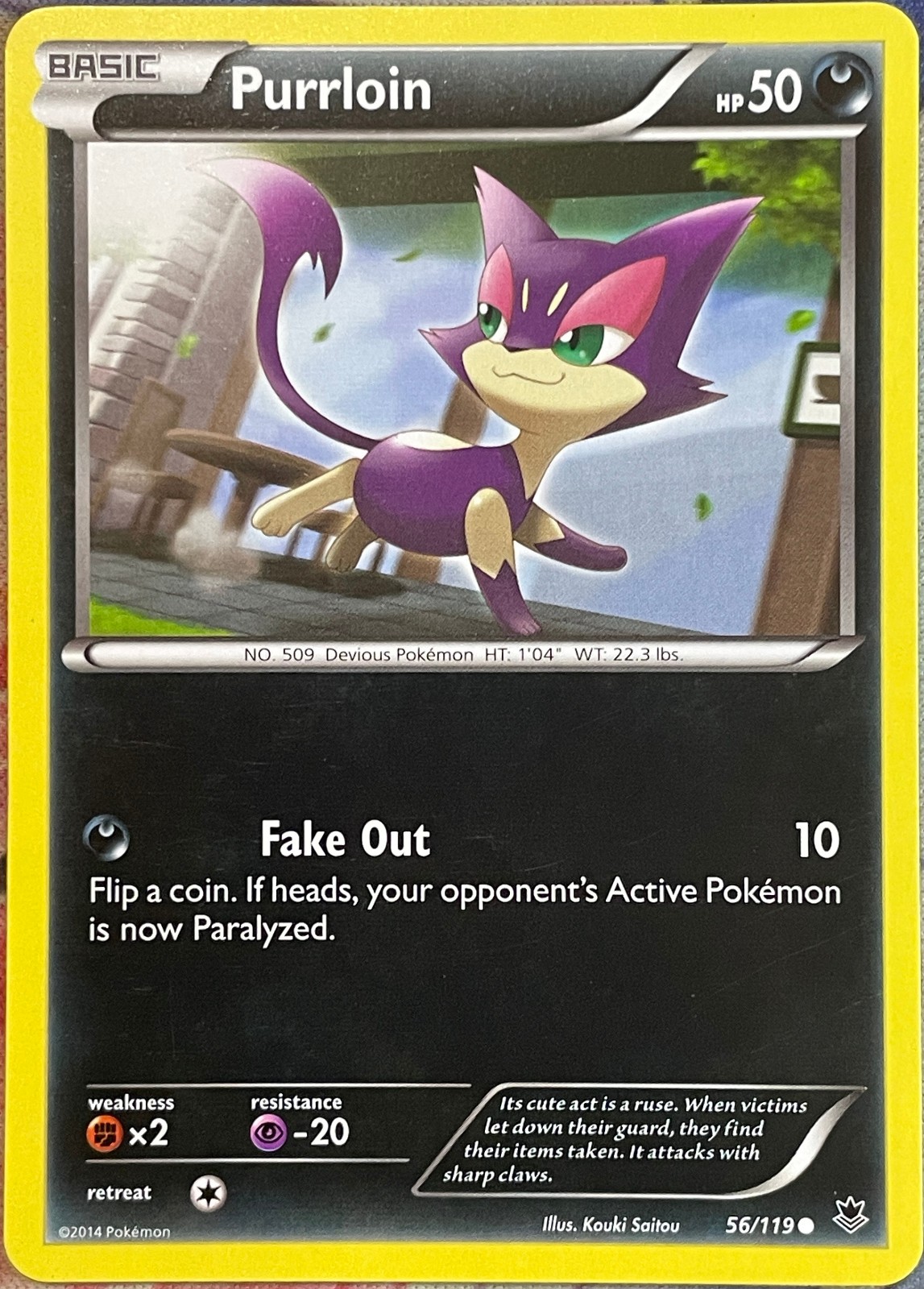Purrloin - 56/119 - Phantom Forces Pokemon 2014