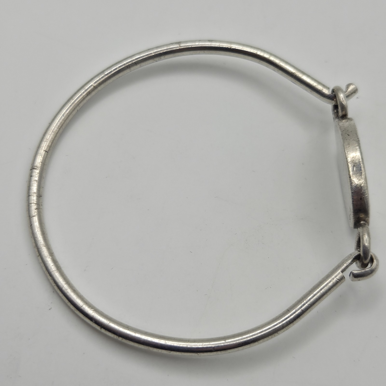 Sterling Silver 925 Engraved Initials Bangle Brac… - image 5