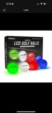 GoSports Light Up LED Golf Balls 12 Pack - Impact Activated with 10 Minute Timer