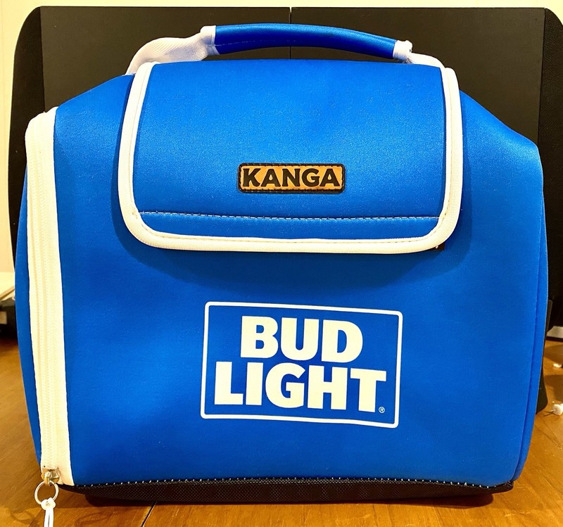 BUD LIGHT Kanga 12-Pack Kase Mate Beer Golf Cooler Magnetic Closure/Zipper NEW!