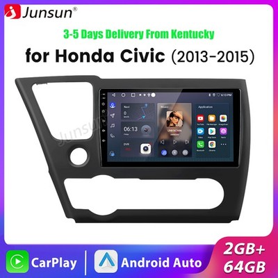2+64G Android15 Carplay Car Stereo Radio GPS Navi WIFI For Honda Civic 2013-2015