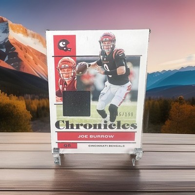 2021 Panini Chronicles Joe Burrow #16 Jersey /199 (MEM SN) # Bengals LSU Heisman