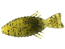 Deps Bull Flat 3 Soft Bass Worm Green Pumpkin Chartreuse 6pcs New