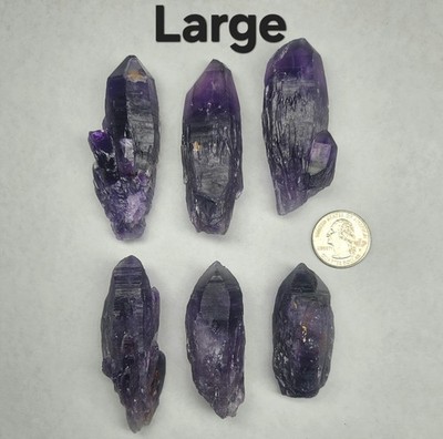 Deep Purple Amethyst Crystals from Tutu Cliffs Nigeria, Natural Saturated Points