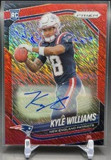 Kyle Williams 2025 Prizm FOTL Red Shimmer Auto 26/35 Patriots RC Rookie SP