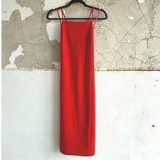 Midi Dress NWT Double Spaghetti Strap Red Summer Slip She + Sky Date Night S