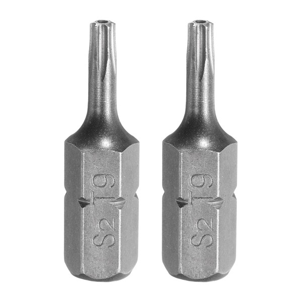 "2X T9 Torx Bits 1/4\" 25Mm/1\" S2 Stahl Stern 6-Punkt Grau FüR Elektrowerkzeuge"-image