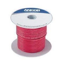 Ancor 108802 Marine Primary Tinned Copper Boat Wiring (10-Gauge, Red, 25-Feet)