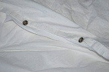 HEARTH  HAND MAGNOLIA LINEN BLEND WHITE KING DUVET COVER BUTTON CLOSURE VGC