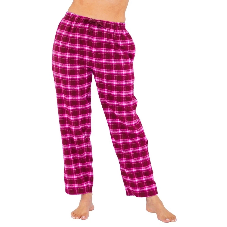 Pantalones de pijama de algodón a cuadros para mujer ropa de estar inferior invierno verano amor dormir Foto 3 de 4