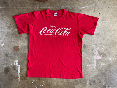 70s - 80s VINTAGE ENJOY COCA-COLA COKE T-SHIRT ADULT SZ LARGE L